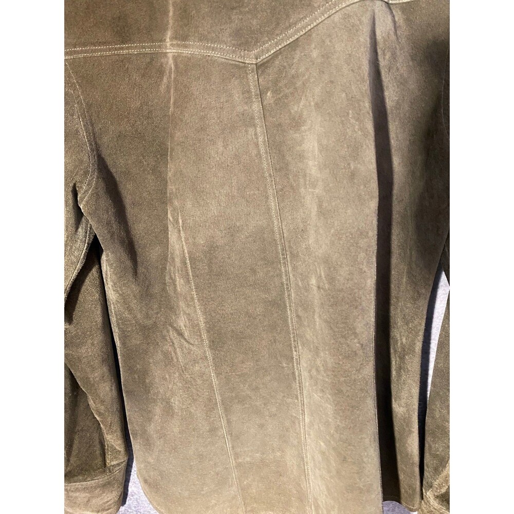 Vintage Eddie Bauer Seattle Suede Western Shirt Jacket Women’s XS Washable - Picture 5 of 10